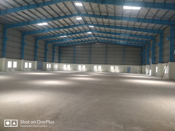 1 Acre land with 33000sft shed for rent in dabaspet red zone connectivity 